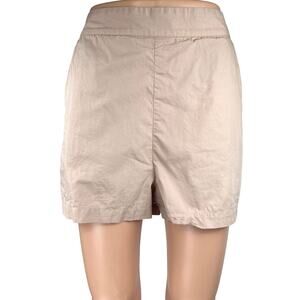 Free People Women's Beige Nude High Waisted Pull On Casual Mini Shorts Size M